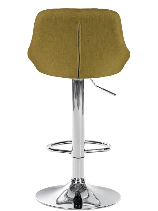 Taburete de bar Lazio tela cromo, verde Taburete de bar Lazio tela cromo, verde