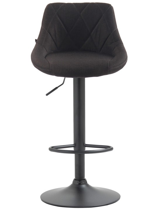Taburete de bar Lazio tela, gris oscuro