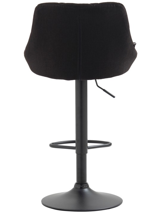 Taburete de bar Lazio tela, gris oscuro