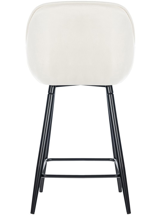 Juego de 2 taburetes de bar Gibson terciopelo, crema