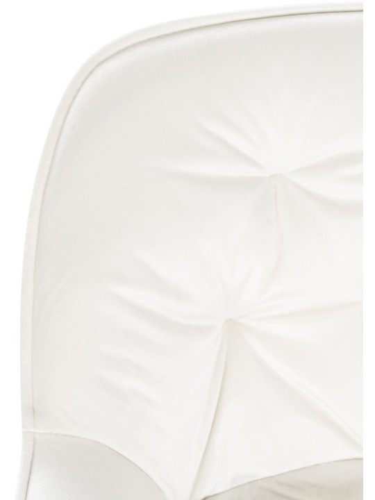 Juego de 2 taburetes de bar Gibson terciopelo, crema