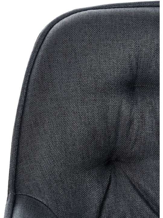 Juego de 2 taburetes de bar tela Gibson, gris oscuro