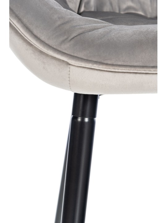 Taburete de bar Gibson terciopelo, gris