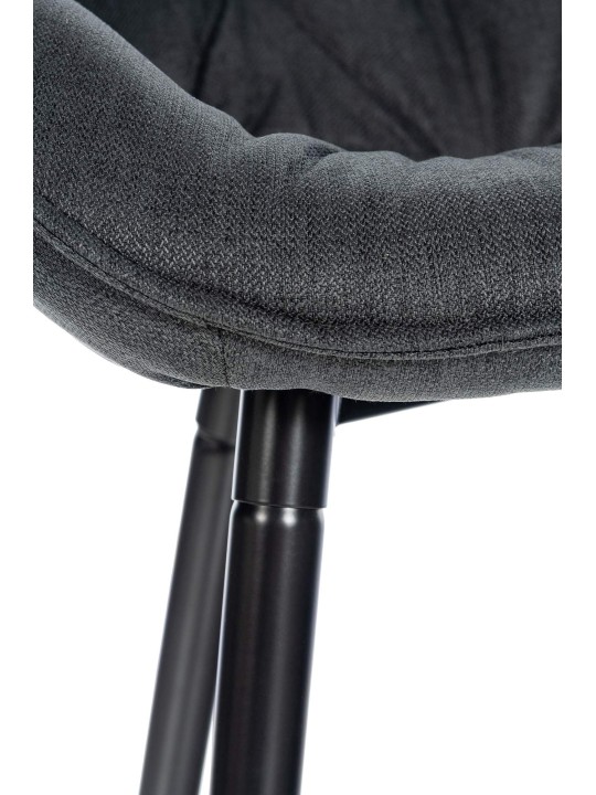 Taburete de bar Gibson tela, gris oscuro