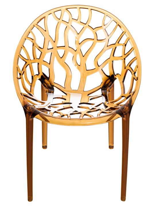 Silla apilable CRYSTAL, ámbar