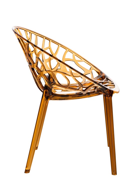 Silla apilable CRYSTAL, ámbar