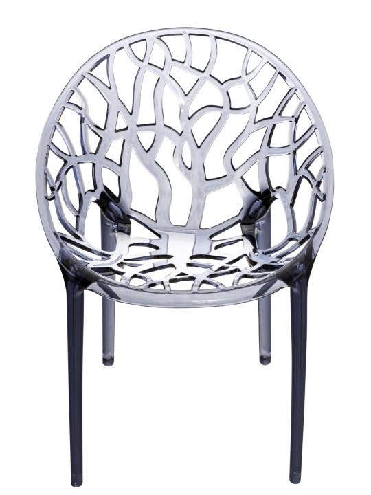 Silla apilable CRYSTAL, gris