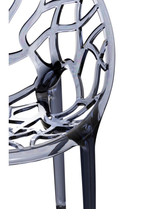 Silla apilable CRYSTAL, gris