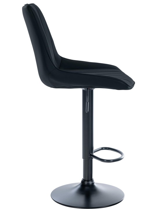 Taburete de bar Toni símil piel, negro