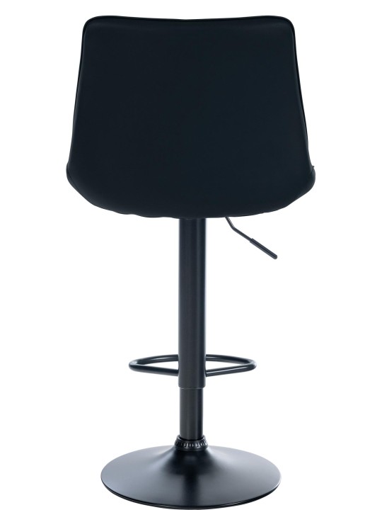 Taburete de bar Toni símil piel, negro