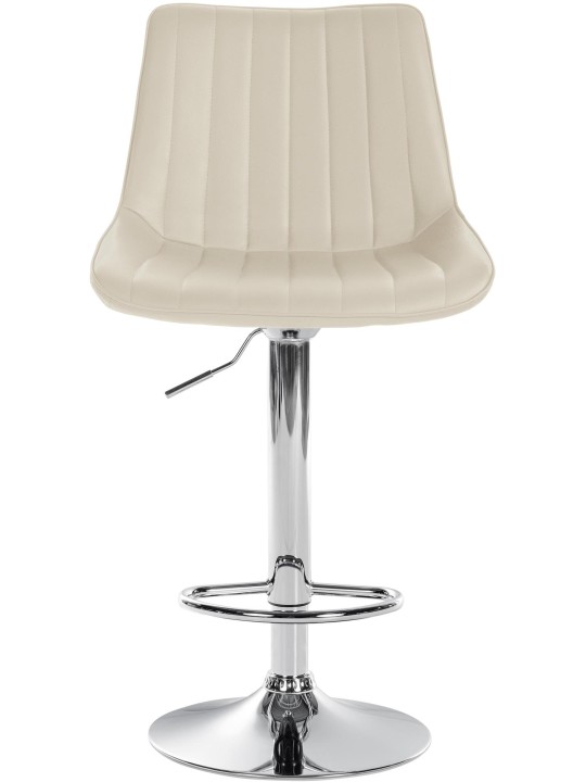 Taburete de bar Toni polipiel cromado, crema Taburete de bar Toni polipiel cromado, crema