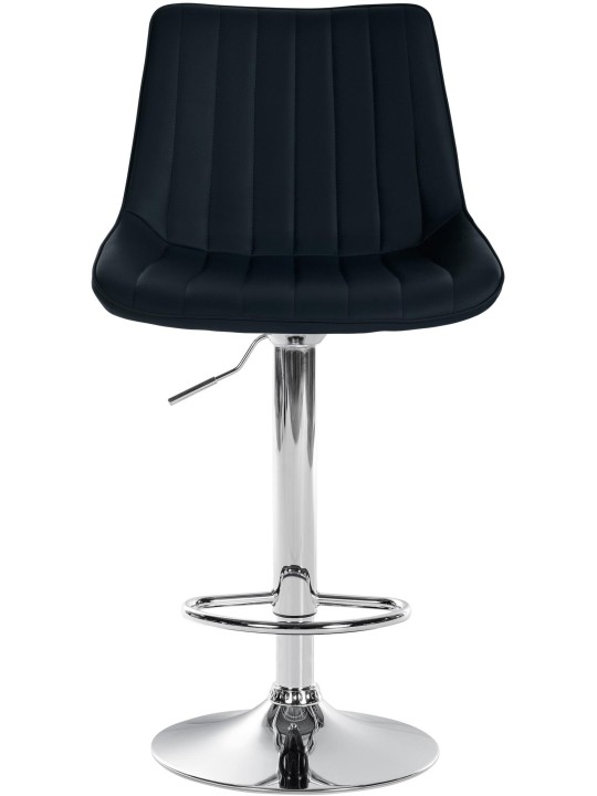 Taburete de bar Toni polipiel cromado, negro Taburete de bar Toni polipiel cromado, negro