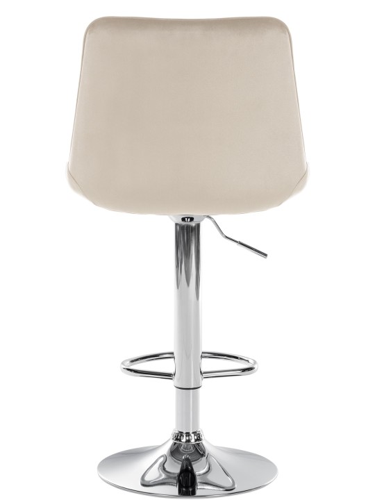 Taburete de bar Toni terciopelo cromo, crema Taburete de bar Toni terciopelo cromo, crema