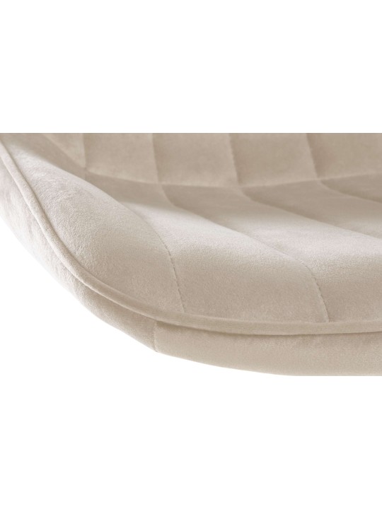 Taburete de bar Toni terciopelo cromo, crema Taburete de bar Toni terciopelo cromo, crema