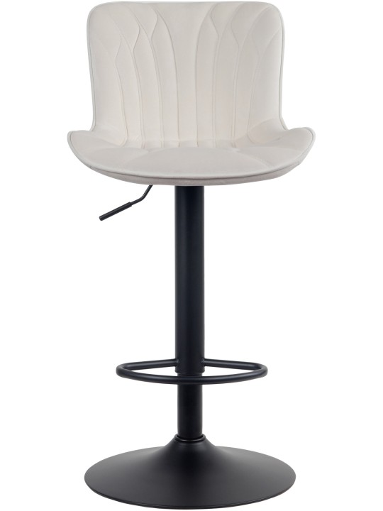 Taburete de bar Linus terciopelo, crema