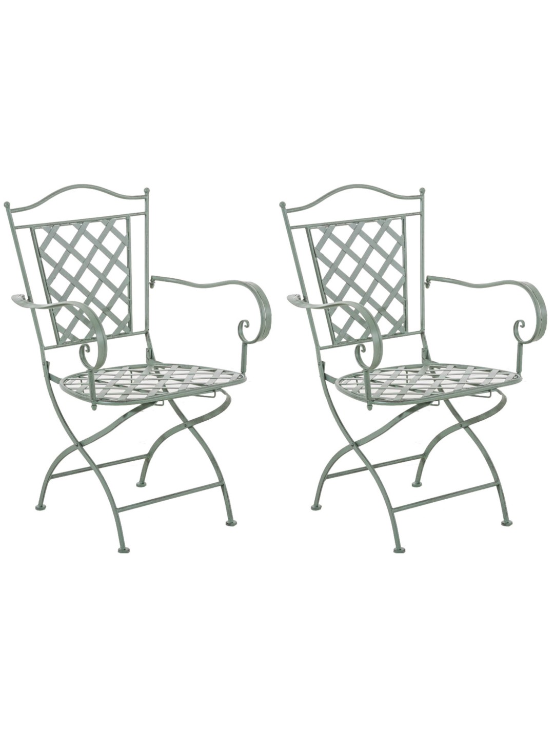 Conjunto de 2 sillas Adara, verde antiguo