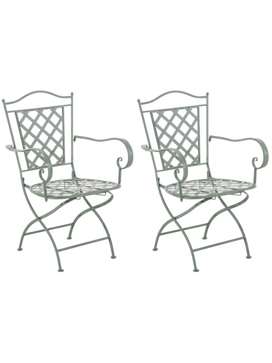 Conjunto de 2 sillas Adara, verde antiguo Conjunto de 2 sillas Adara, verde antiguo