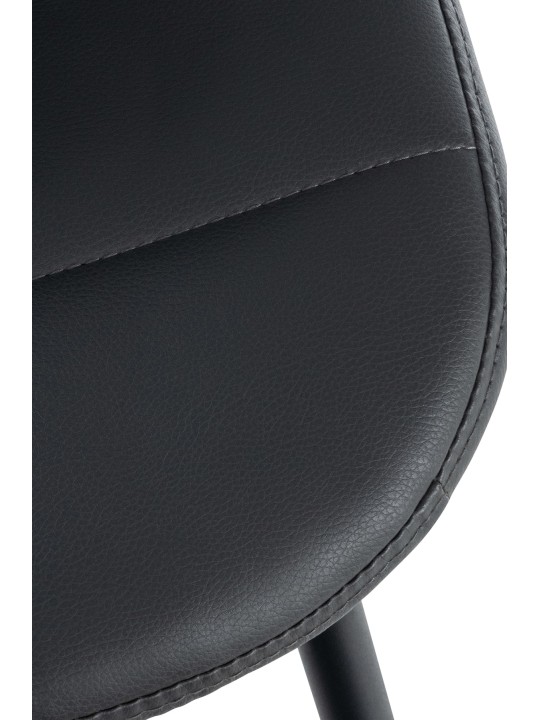 Silla Tom símil piel, gris