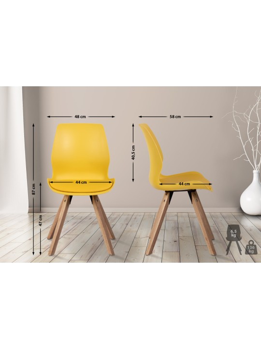 Silla Luna plastico, amarillo Silla Luna plastico, amarillo