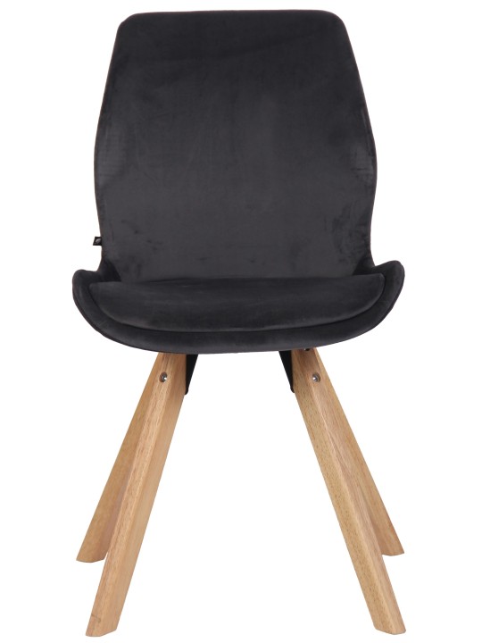 Silla Luna Terciopelo, gris oscuro Silla Luna Terciopelo, gris oscuro