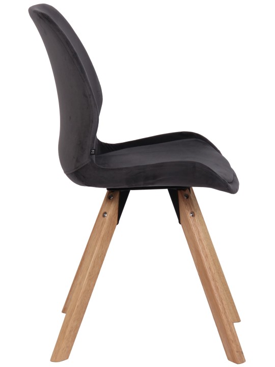 Silla Luna Terciopelo, gris oscuro Silla Luna Terciopelo, gris oscuro