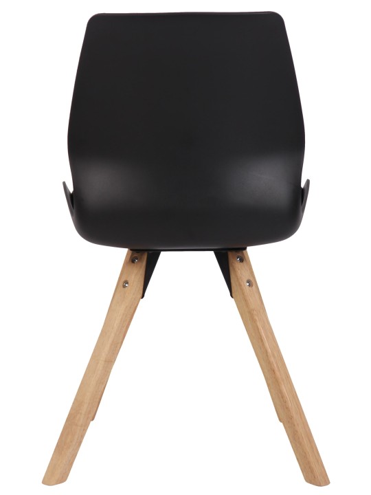 Conjunto de 4 sillas Luna plástico, negro Conjunto de 4 sillas Luna plástico, negro