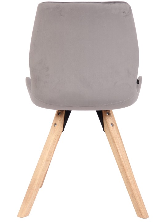 Conjunto de 4 sillas Luna terciopelo, gris