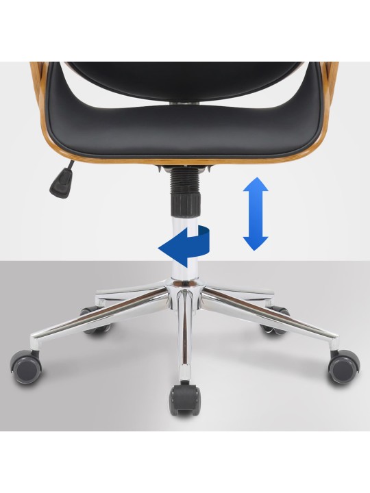 Silla de oficina Chicago polipiel, nogal/negro Silla de oficina Chicago polipiel, nogal/negro