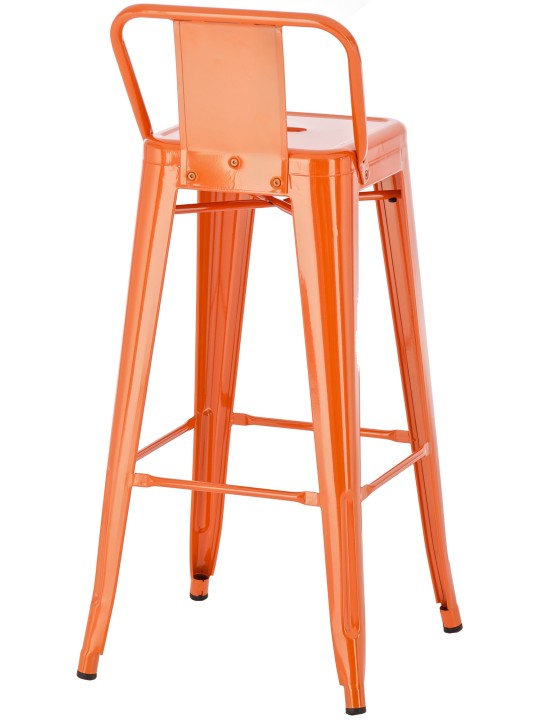 Juego de 4 taburetes de bar Mason, naranja Juego de 4 taburetes de bar Mason, naranja
