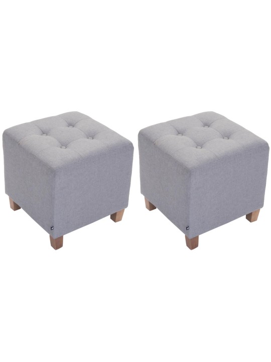 Juego de 2 taburetes Pharaoh, luz antigua, gris claro Juego de 2 taburetes Pharaoh, luz antigua, gris claro