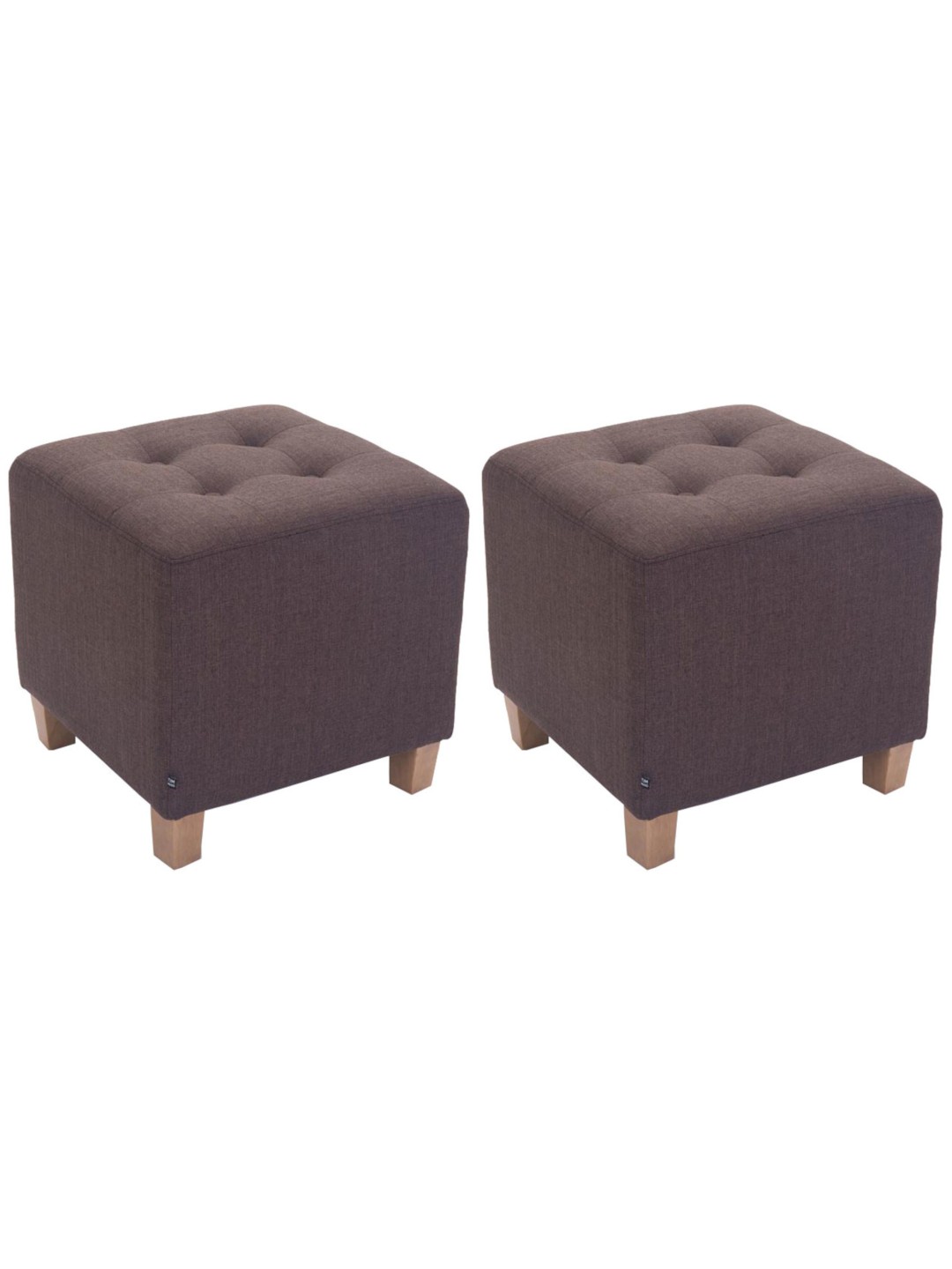 Juego de 2 taburetes Pharaoh, luz antigua, marrón