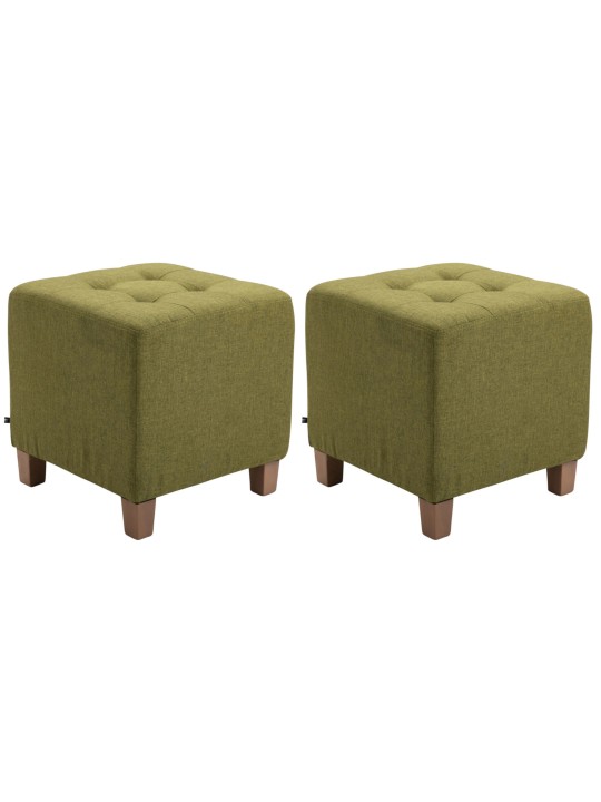 Juego de 2 taburetes Pharaoh, luz antigua, verde Juego de 2 taburetes Pharaoh, luz antigua, verde