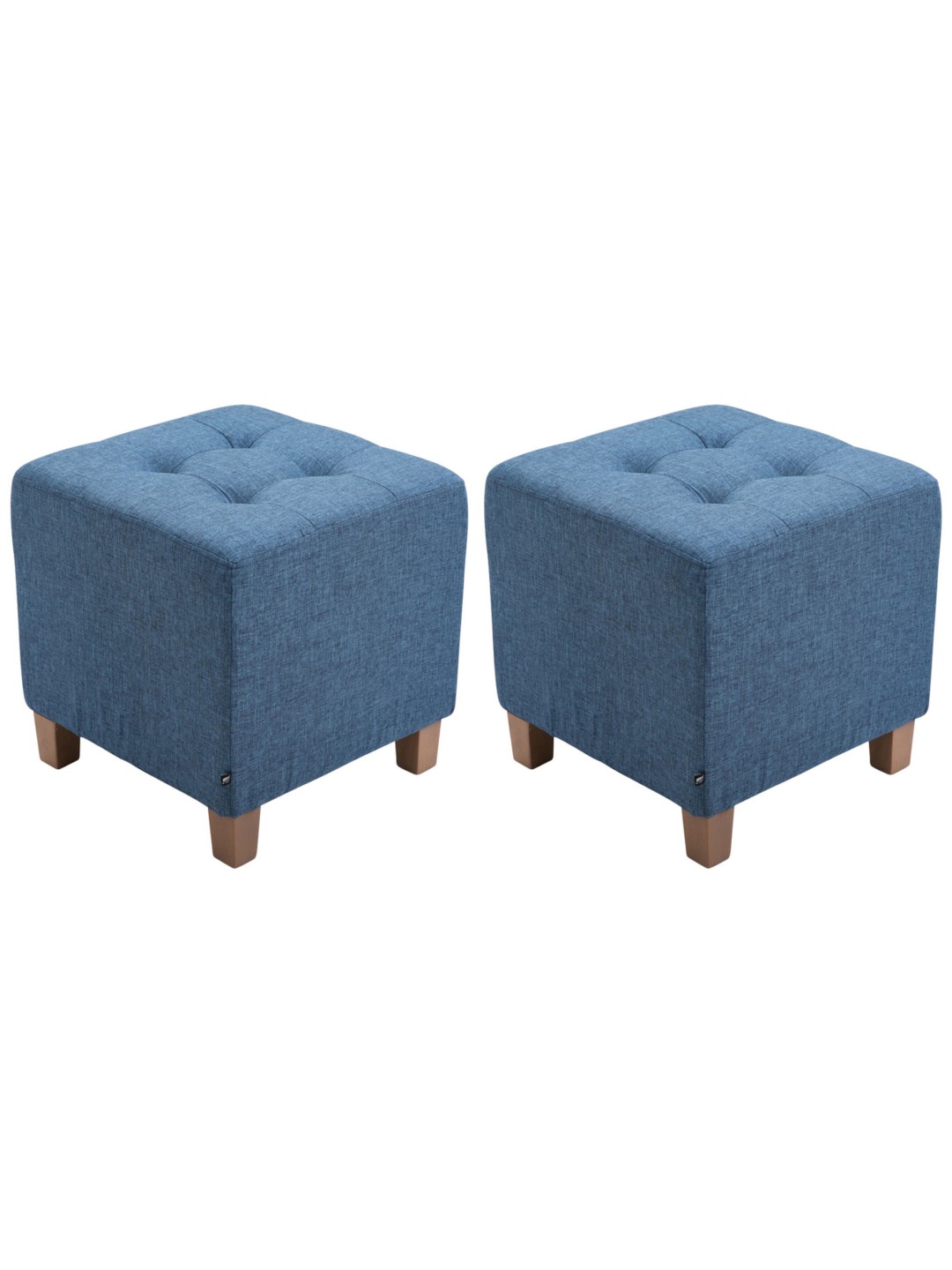 Juego de 2 taburetes Pharaoh, luz antigua, azul