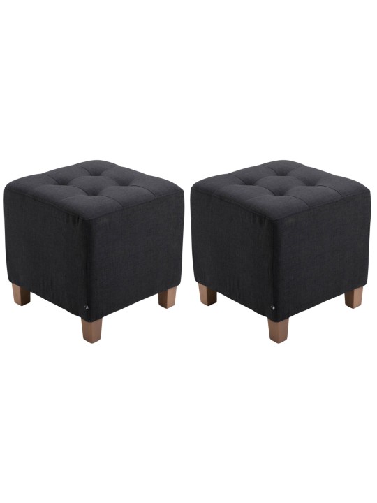 Juego de 2 taburetes Pharaoh, luz antigua, negro Juego de 2 taburetes Pharaoh, luz antigua, negro