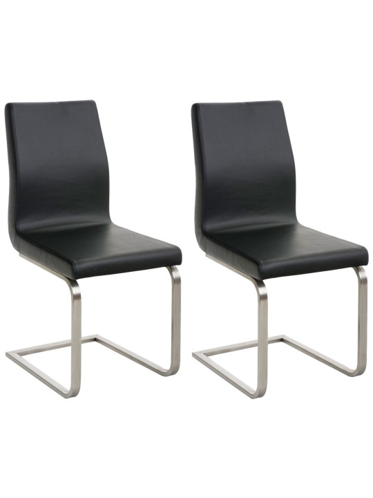 Juego de 2 sillas de comedor Belfort, negro