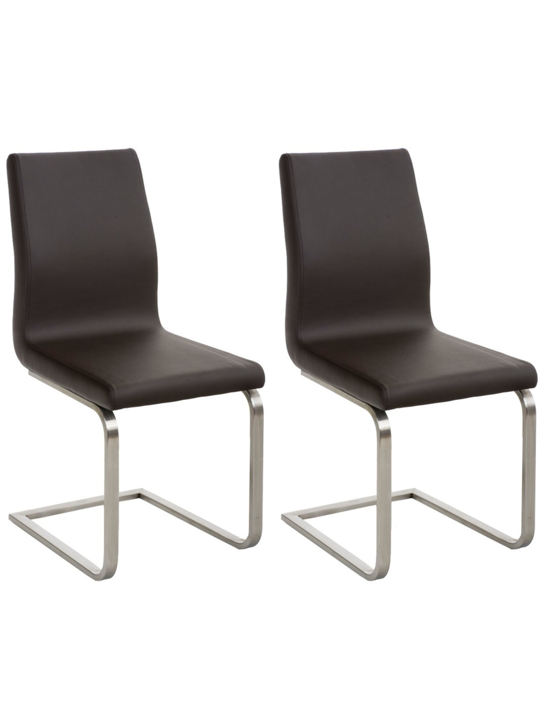 Juego de 2 sillas de comedor Belfort., marrón