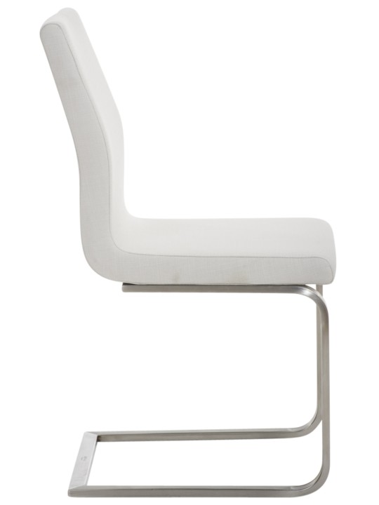 Juego de 2 sillas de comedor tela Belfort, blanco