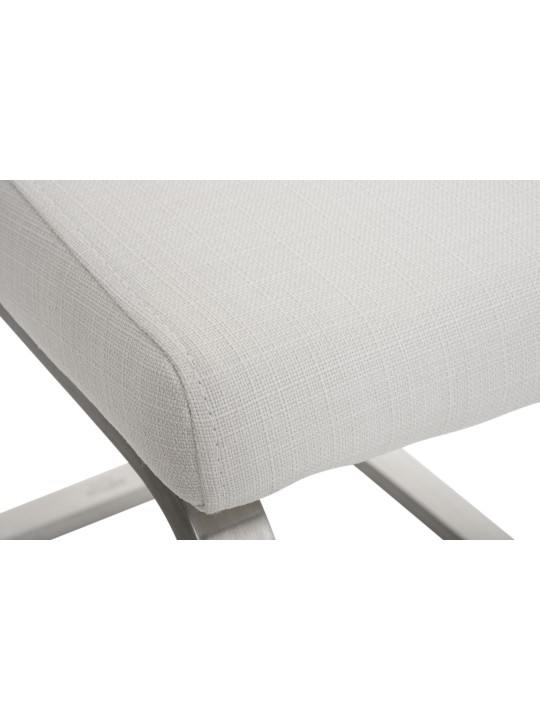 Juego de 2 sillas de comedor tela Belfort, blanco