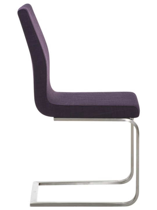 Juego de 2 sillas de comedor tela Belfort, lila