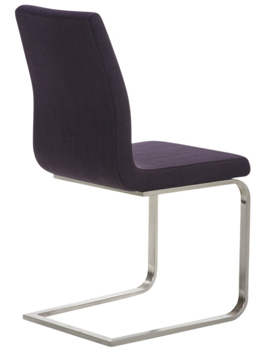 Juego de 2 sillas de comedor tela Belfort, lila