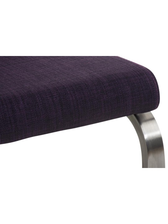 Juego de 2 sillas de comedor tela Belfort, lila
