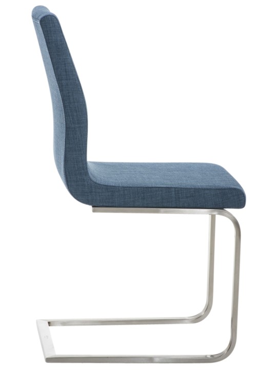Juego de 2 sillas de comedor tela Belfort, azul