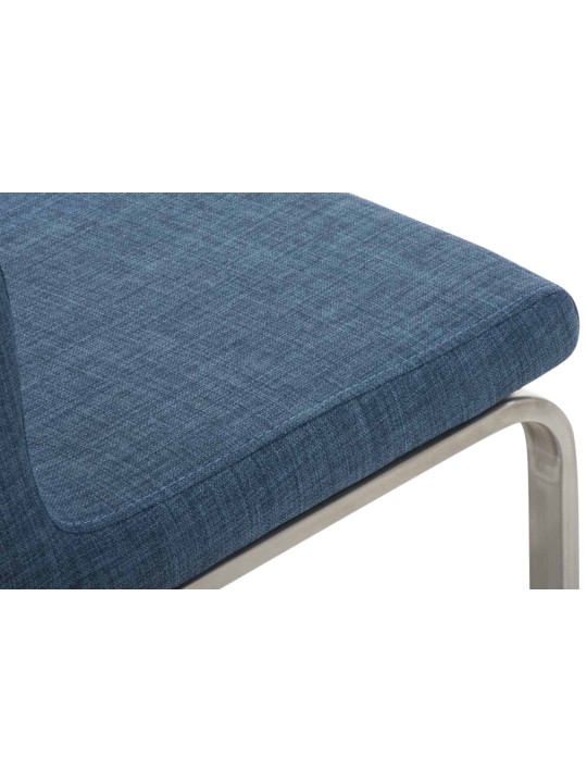 Juego de 2 sillas de comedor tela Belfort, azul