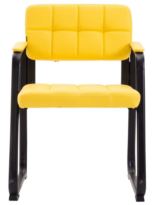 Juego de 2 sillas para visitas Canada B piel sintética, amarillo Juego de 2 sillas para visitas Canada B piel sintética, amarillo