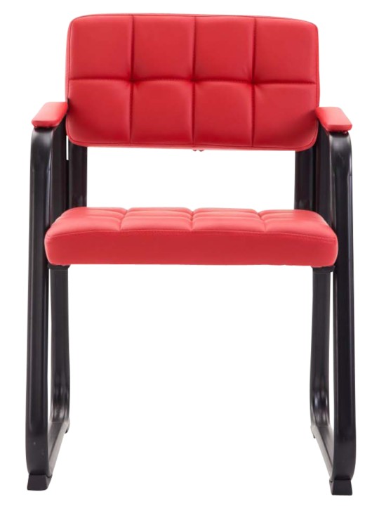 Juego de 2 sillas para visitas Canada B piel sintética, rojo Juego de 2 sillas para visitas Canada B piel sintética, rojo