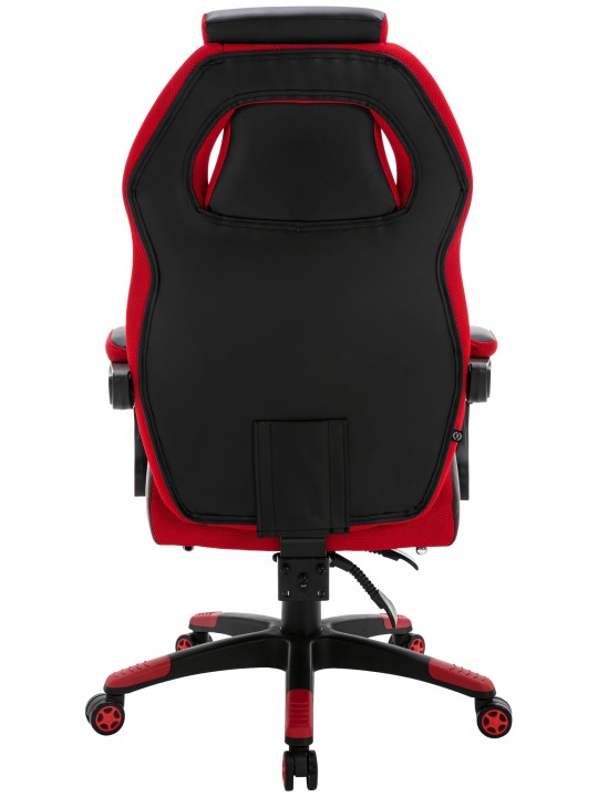 Silla de oficina Clovis piel sintética, negro/rojo Silla de oficina Clovis piel sintética, negro/rojo