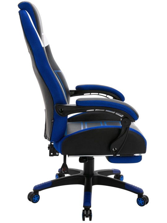 Silla de oficina Clovis piel sintética, negro/azul Silla de oficina Clovis piel sintética, negro/azul