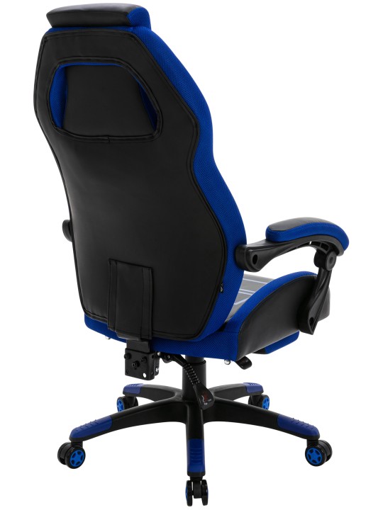 Silla de oficina Clovis piel sintética, negro/azul Silla de oficina Clovis piel sintética, negro/azul