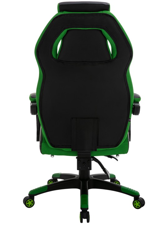 Silla de oficina Clovis piel sintética, negro/verde Silla de oficina Clovis piel sintética, negro/verde