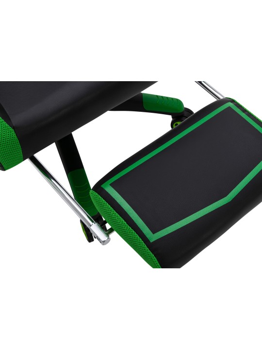 Silla de oficina Clovis piel sintética, negro/verde Silla de oficina Clovis piel sintética, negro/verde